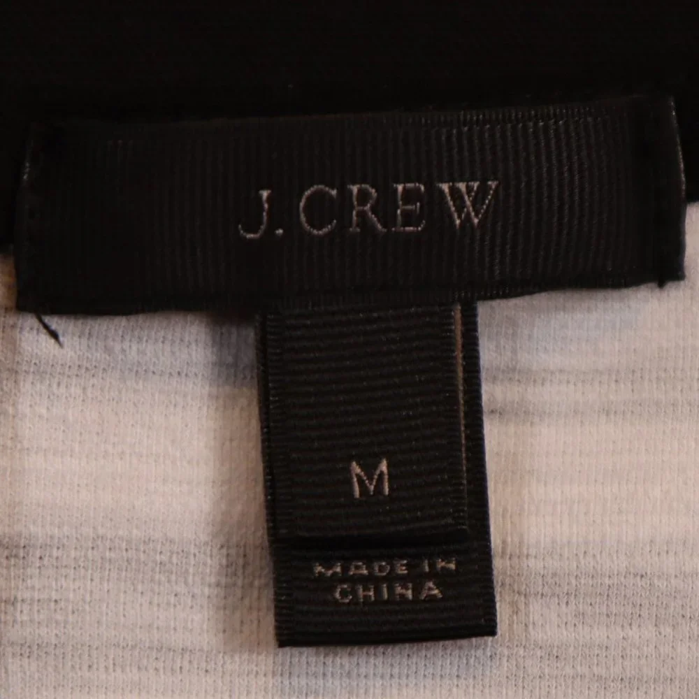 J. Crew Black & White Striped T-Shirt Shift Dress - Picture 6 of 10